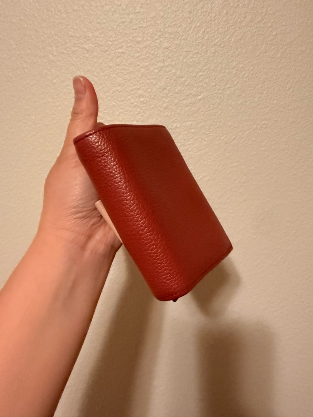 See By Chloé Rust Red Pebbled Leather Short Wallet - Picture 5 of 10
